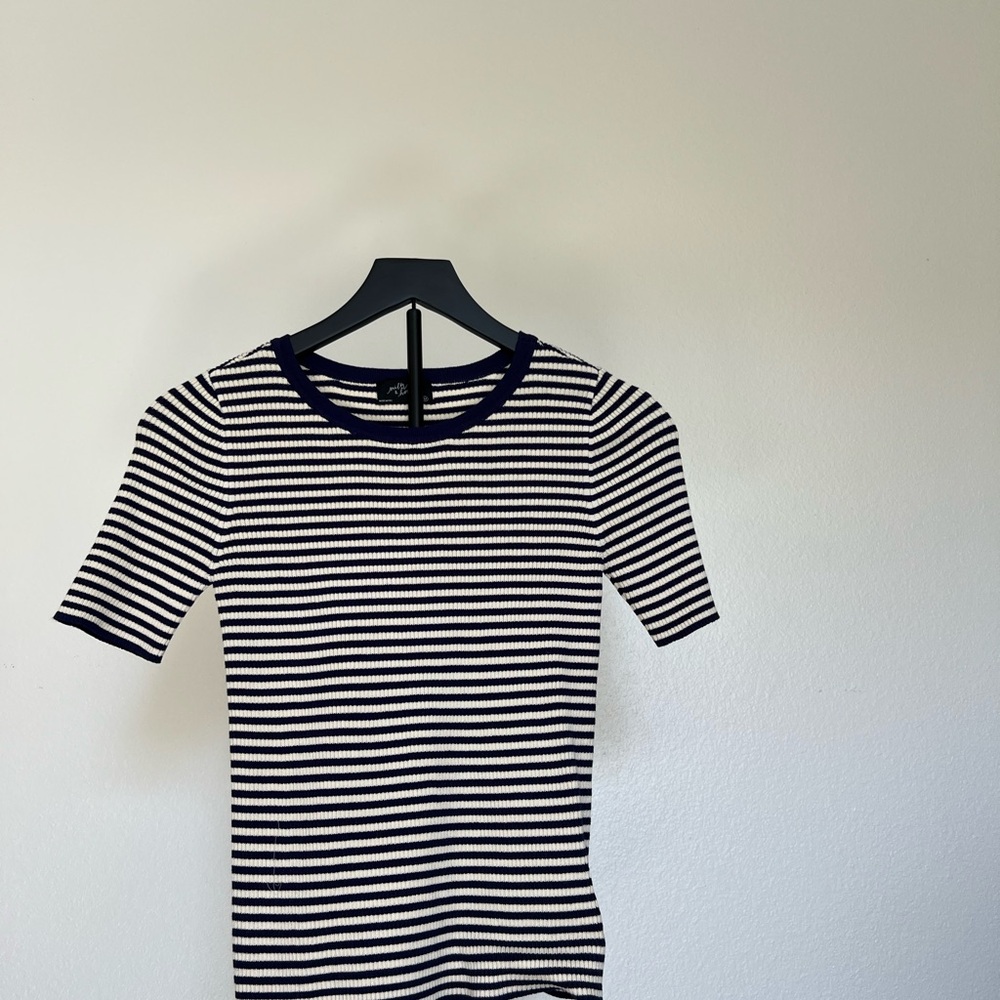 Striped Black and White Women's Top